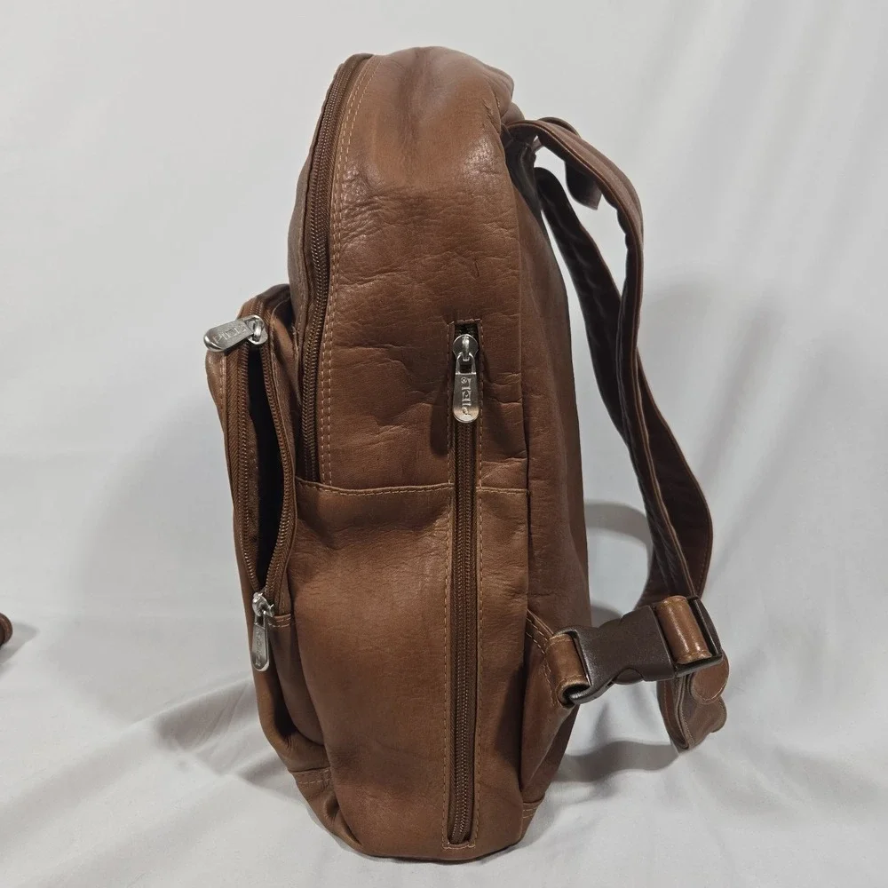 Piel Traditional Leather Backpack in Classic Brown